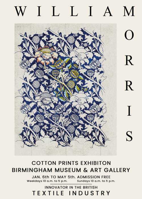 Morris Blue Cotton Print – Kunst