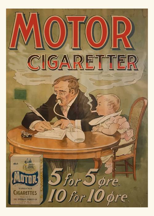Motor Cigaretter – Vintage/Retro plakater