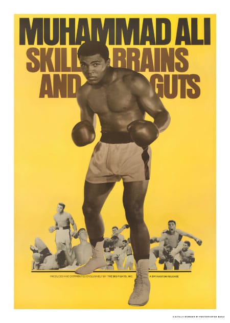 Muhammad Ali Skill Brains And Guts – Vintage/Retro plakater