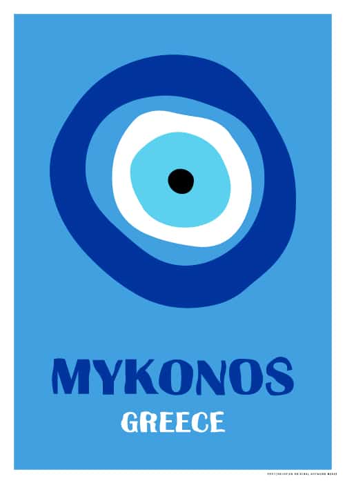 Mykonos Greece – Grafiske Plakater