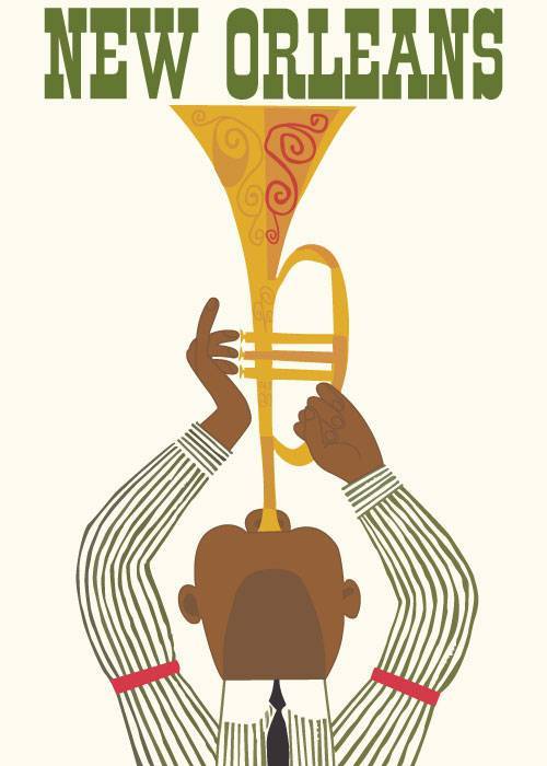 New Orleans Jazz Festival – Vintage/Retro plakater