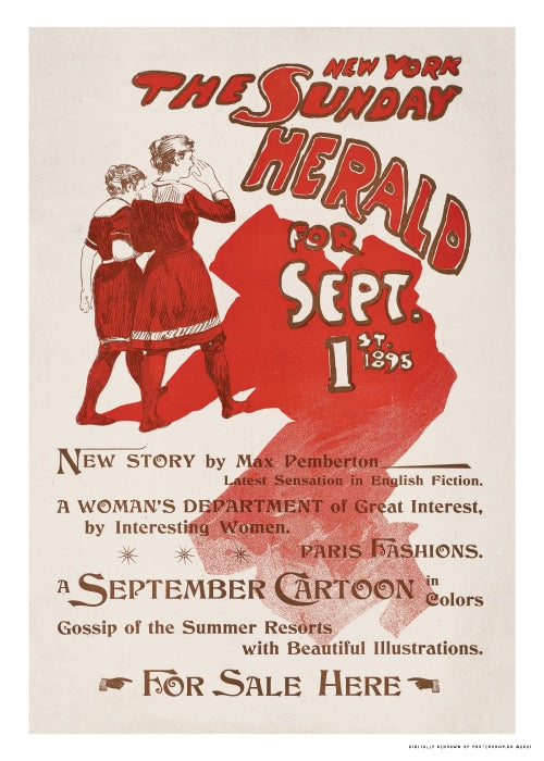 New York Sunday Herald 1895 – Vintage/Retro plakater