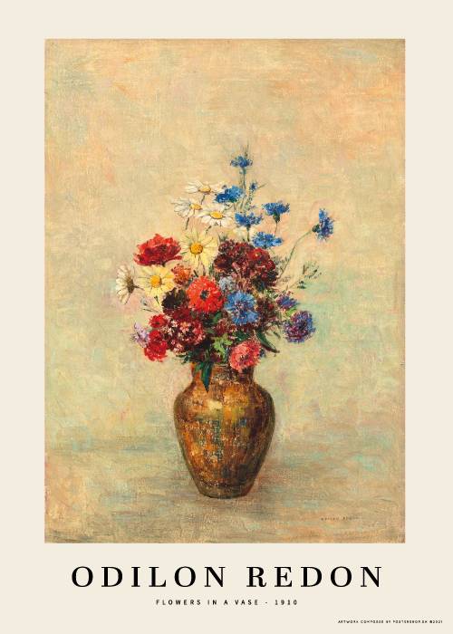 Odilon Redon Flowers In A Vase – Kunst