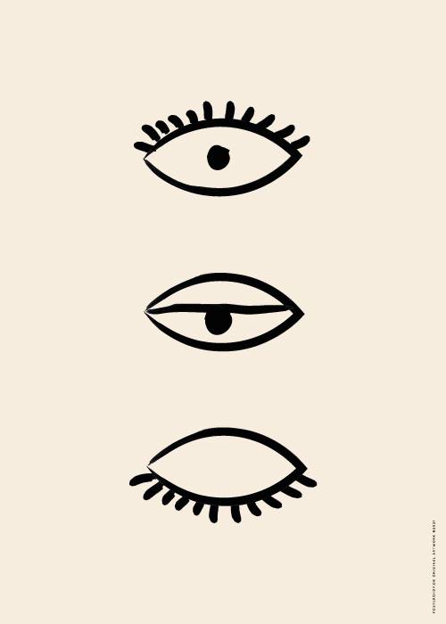 Open Tired Closed Eye – Grafiske Plakater