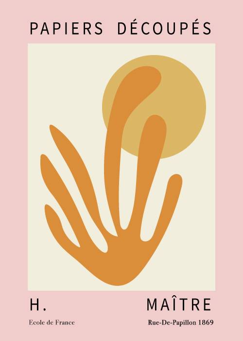 Orange Abstract Leaf – Kunst