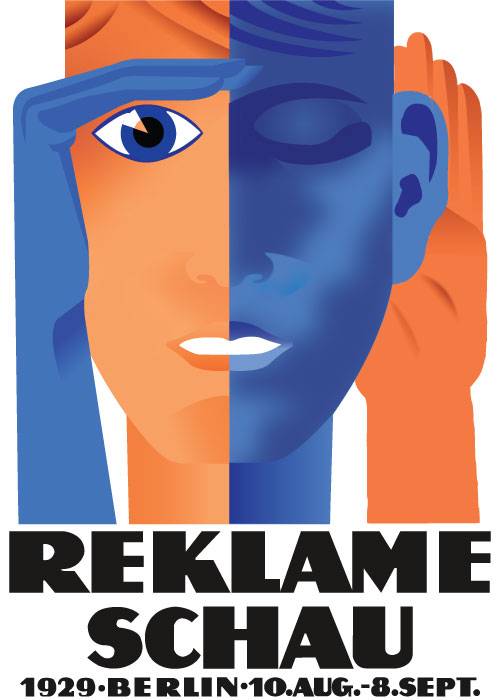 Orange Blue Reklameschau – Vintage/Retro plakater