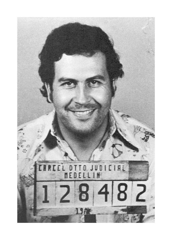 Pablo Escobar Mugshot – Fotokunst