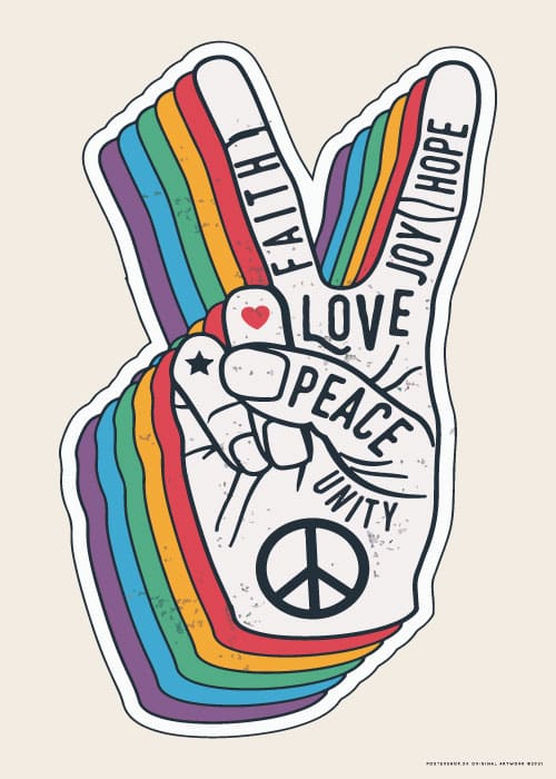 Peace Love Unity – Grafiske Plakater