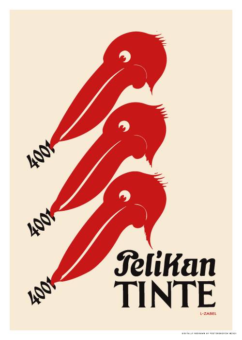 Pelikan Tinte Poster – Vintage/Retro plakater