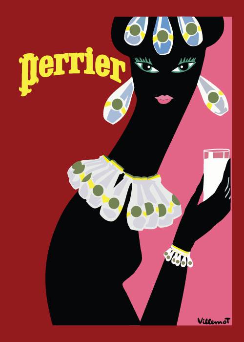 Perrier Iced Woman – Vintage/Retro plakater