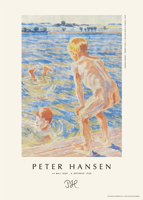 Peter Hansen Drenge I Fjord – Kunst