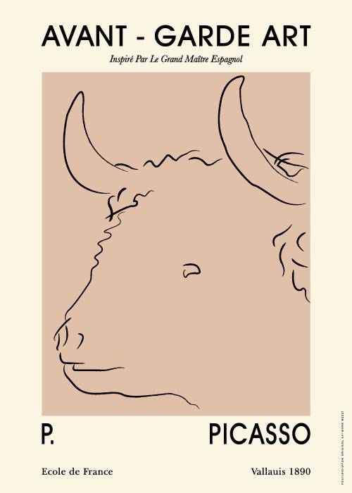 Picasso Cow Sketch – Kunst