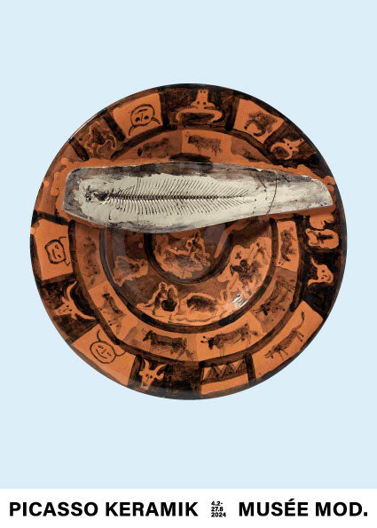 Picasso Keramik Orange Plate – Kunst