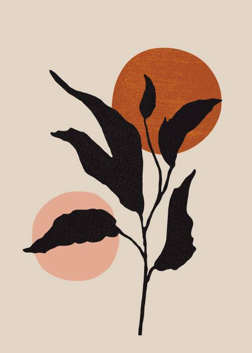 Pink And Orange Sun – Grafiske Plakater