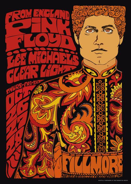 Pink Floyd 1967 Concert Poster – Vintage/Retro plakater