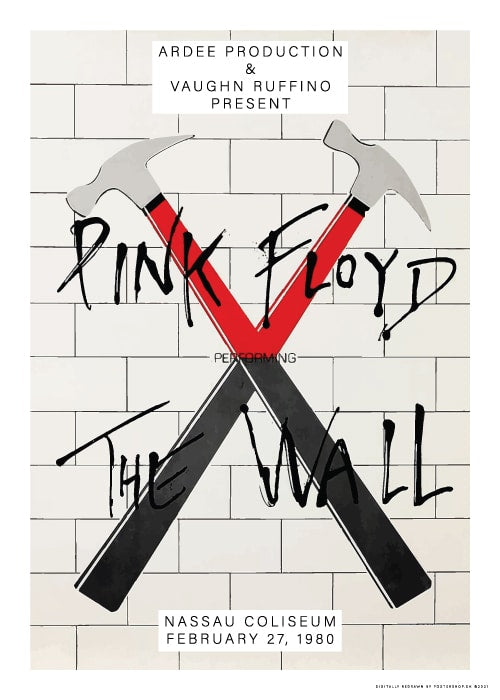 Pink Floyd Concert The Wall 1980 – Vintage/Retro plakater