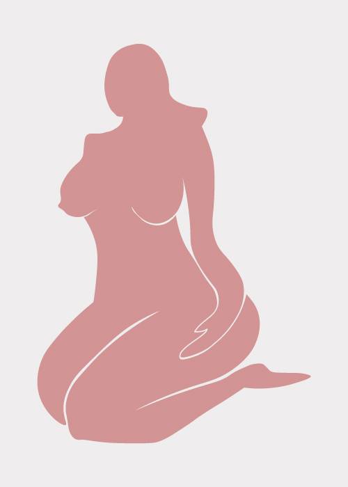 Pink Nude Woman – Grafiske Plakater