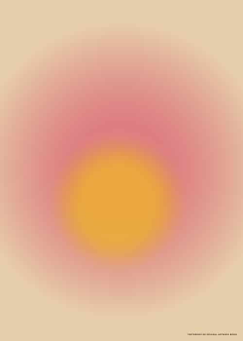 Pink Yellow Gradient Poster – Grafiske Plakater