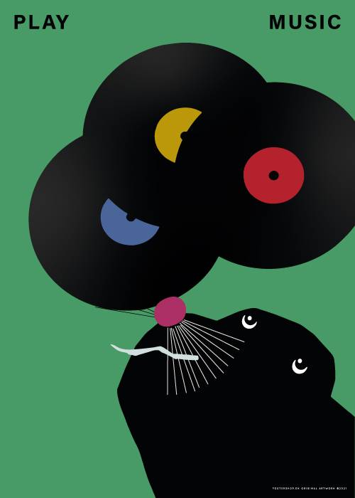 Play Music – Vintage/Retro plakater