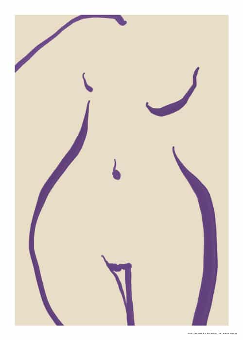Purple Body Lines – Kunst