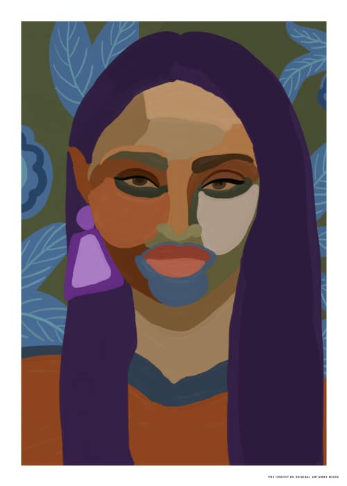 Purple Hair Collage – Kunst