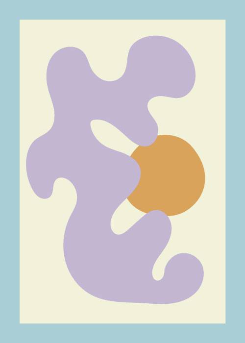 Purple Sun Pattern – Grafiske Plakater