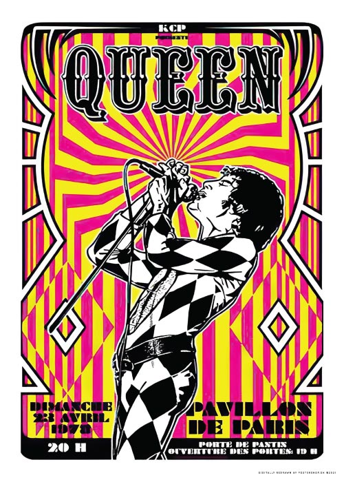 Queen Pavillon De Paris – Vintage/Retro plakater