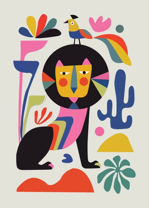 Rainbow Lion – Grafiske Plakater