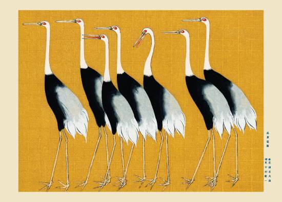 Red Crown Cranes – Kunst