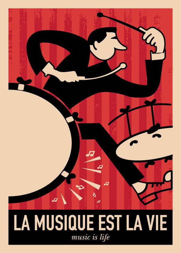 Russian Drummer – Vintage plakat