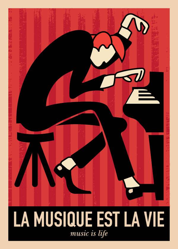 Russian Pianist – Vintage plakat