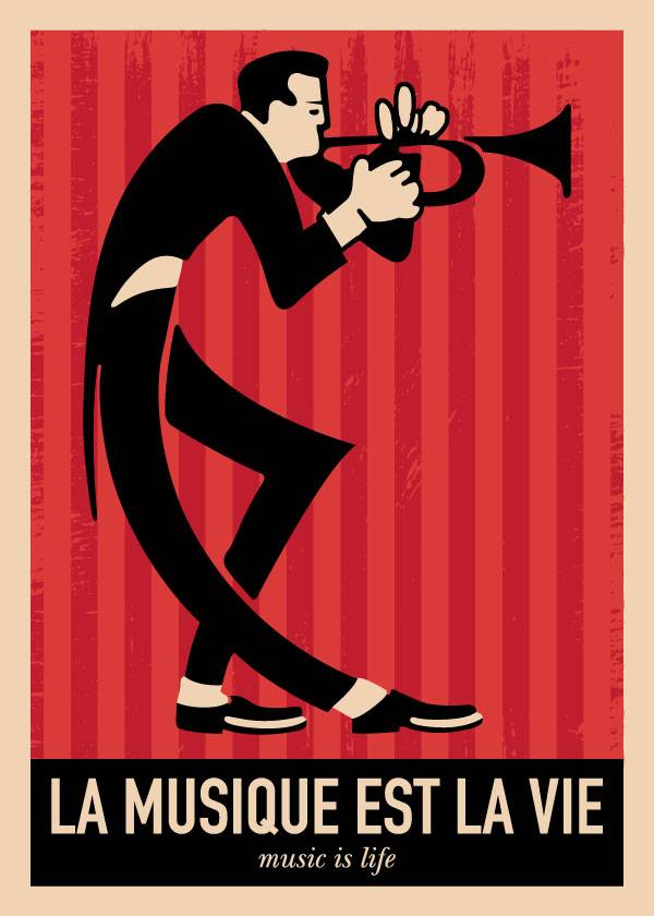 Russian Trombonist – Vintage plakat