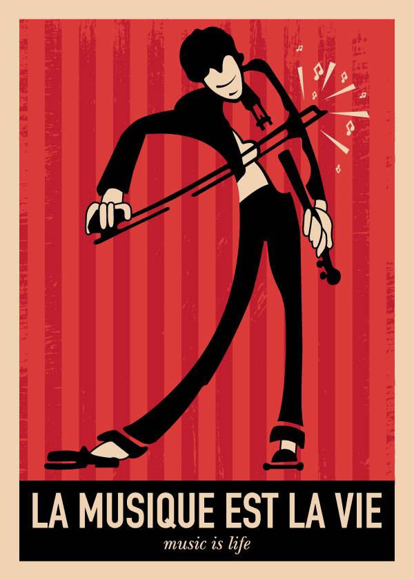 Russian Violinist – Vintage plakat