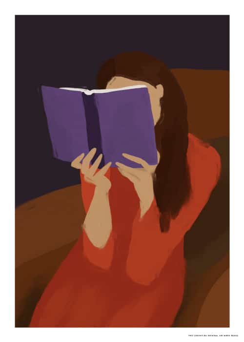 Reading In A Red Dress – Kunst