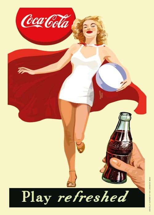 Refreshed Cola – Vintage/Retro plakater