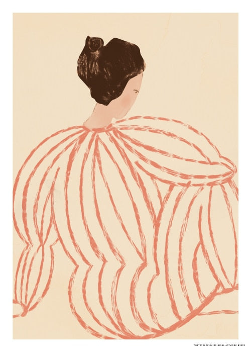Charmante Fille Resting – Kunst