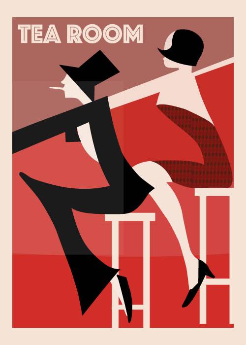 Retro Tea Room – Vintage/Retro plakater