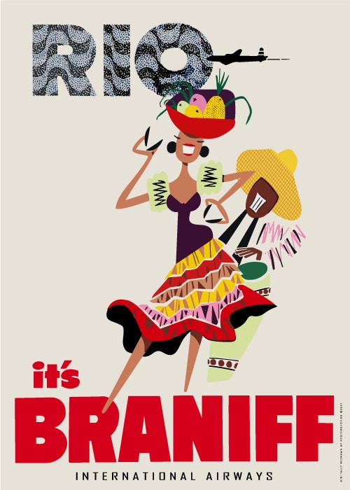Rio It's Braniff – Vintage/Retro plakater