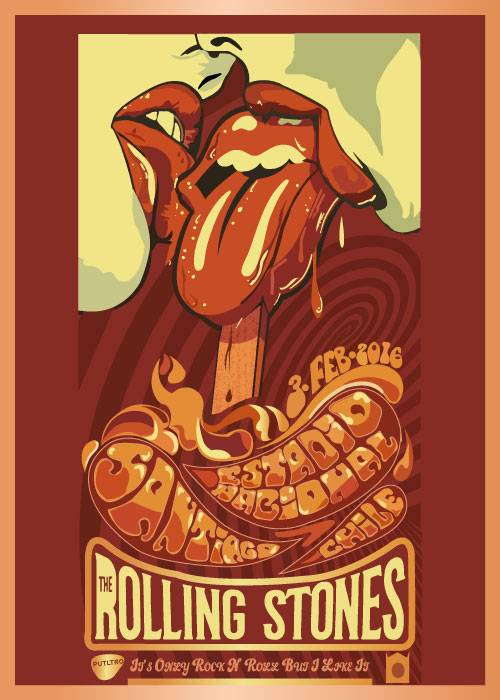Rolling Stones Poster – Vintage/Retro plakater