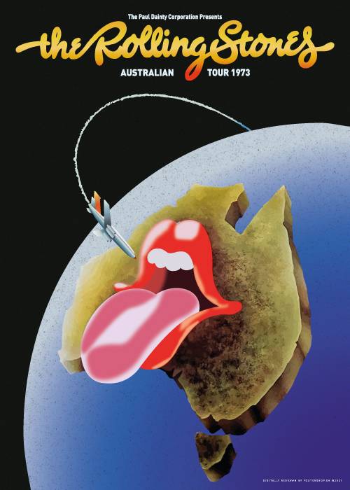 Rolling Stones Australian Tour – Vintage/Retro plakater