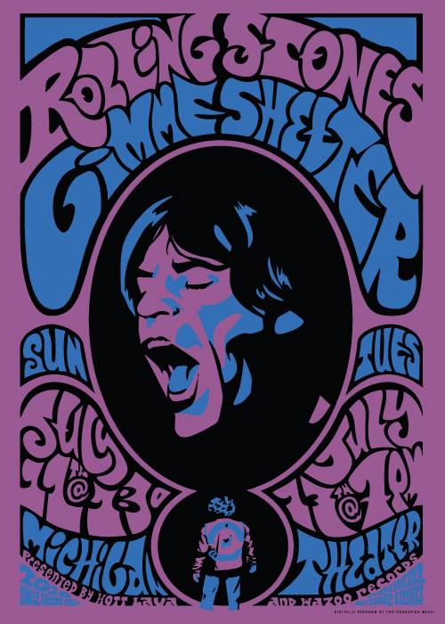 Rolling Stones Gimme Shelter – Vintage/Retro plakater