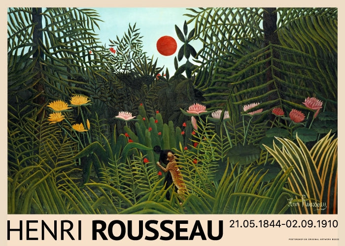 Rousseau Virgin Forest With Sunset – Kunst
