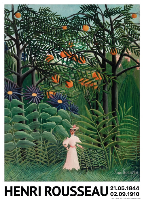 Rousseau Woman In Exotic Forest – Kunst