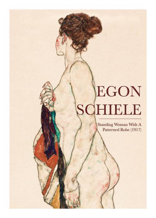 Schiele Standing Naked Woman – Kunst