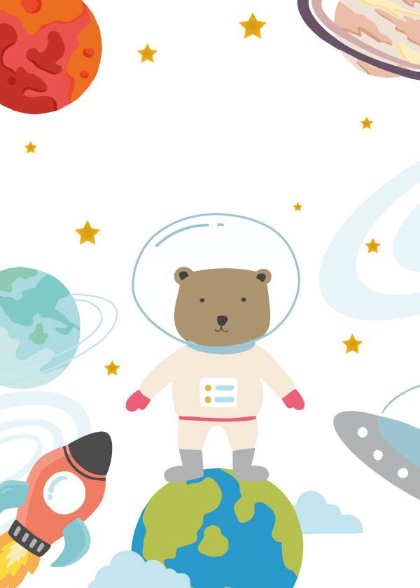 SPACE BEAR – Kids' Posters