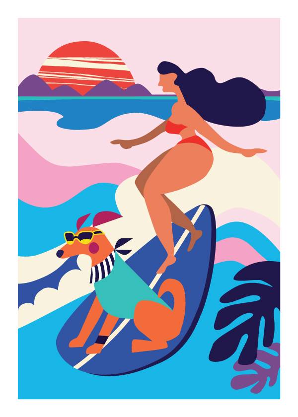 Surf The Night Away – Grafiske Plakater