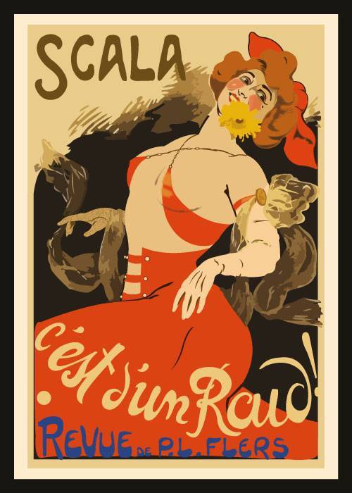 Scala C'est D'un Raid – Vintage/Retro plakater