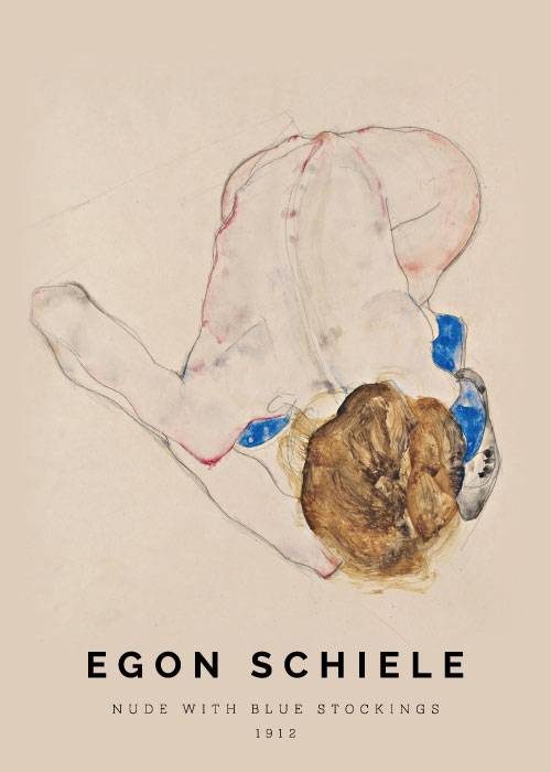 Schiele Blue Stockings – Kunst