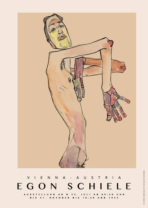 Schiele Crossed Arms – Kunst