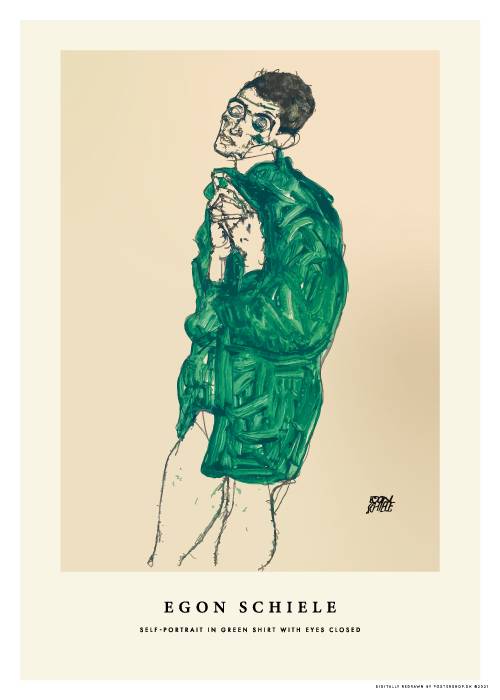 Schiele Green Dress – Kunst